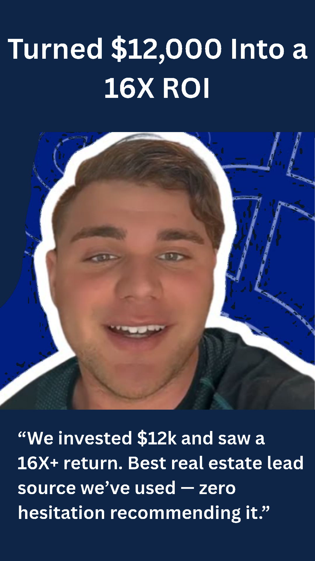 Verified operator — Turned $12,000 into a 16X ROI. Best real estate lead source we've used — zero hesitation recommending it.